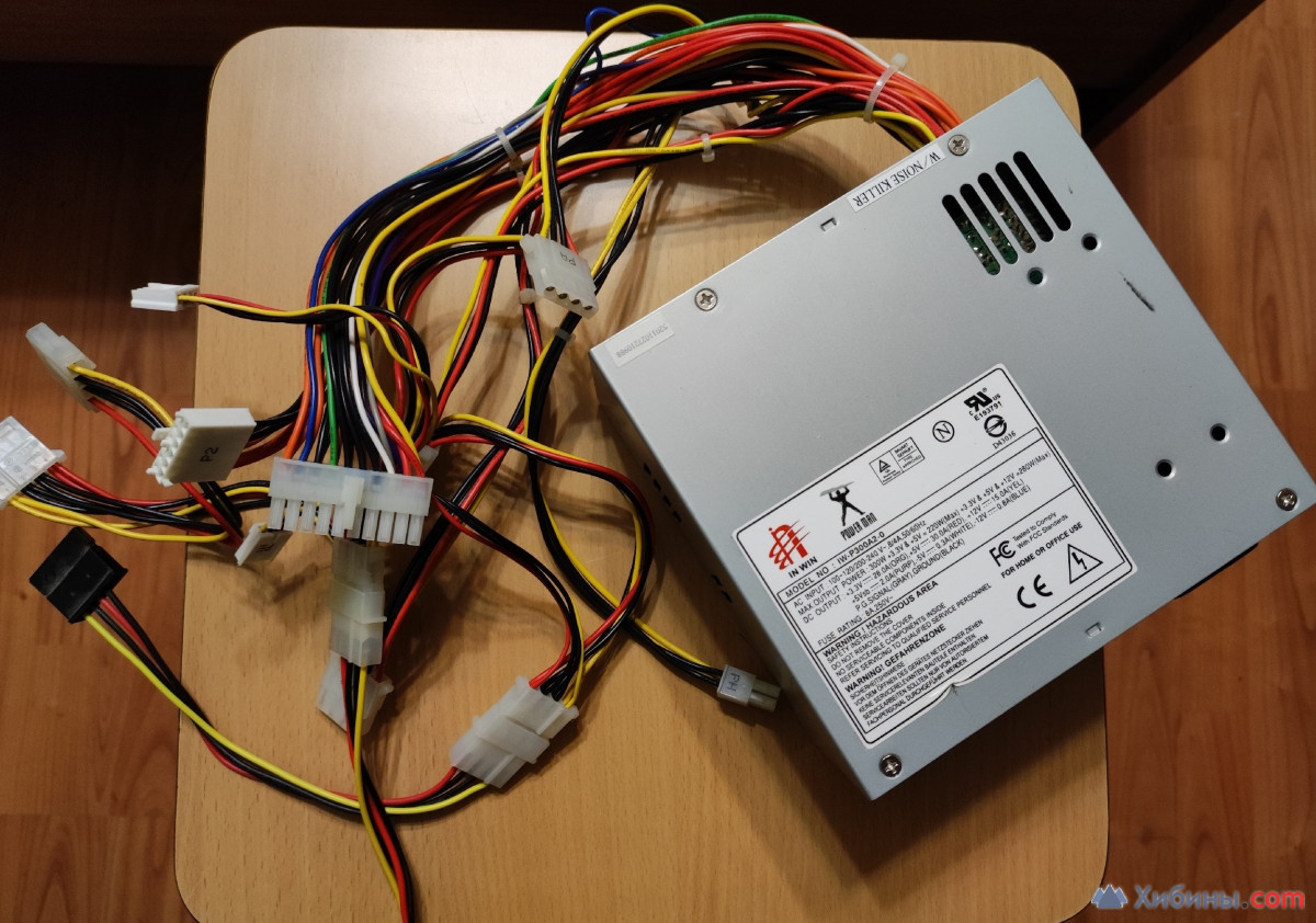 Блок питания для компьютера в Апатитах 800 руб - PowerMan IW-P300A2-0, 300W  (20pin, 4pin, 2хSATA)