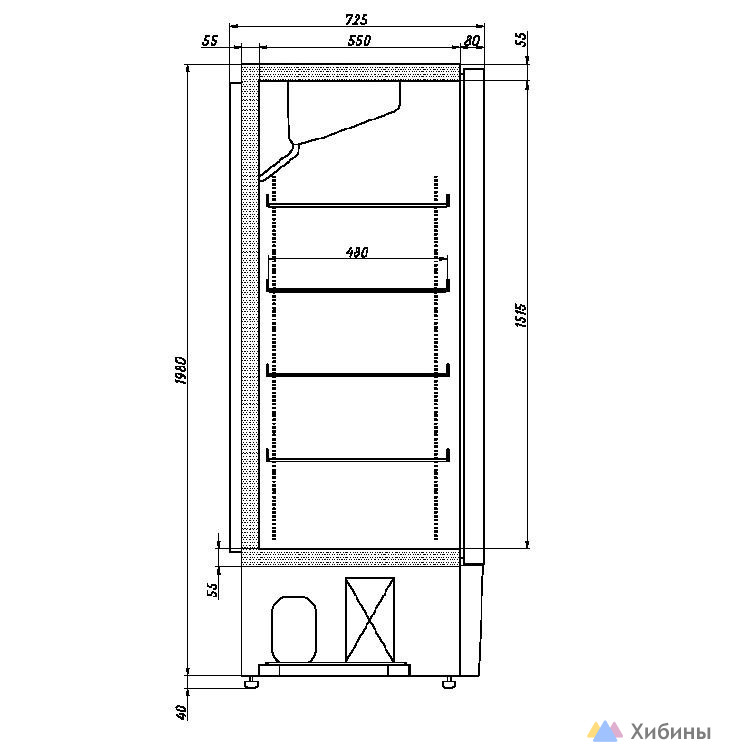 Холодильный шкаф Ариада Рапсодия R1400MS