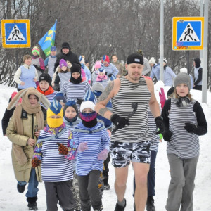 Забег в тельняшках