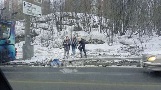 В Мурманске рядом с проезжей частью обнаружено тело мужчины