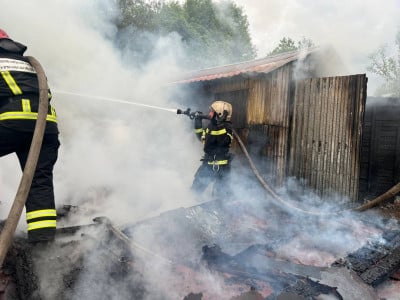 В районе Полярной опытной станции в Апатитах произошел пожар