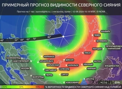 Этой ночью жители Заполярья могут увидеть северное сияние и поток Персеид