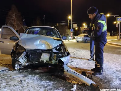 В аварии в Апатитах пострадали три человека