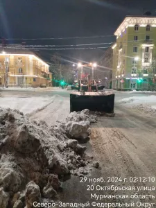 Почти 17 тысяч кубометров снега убрали с улиц Мурманска с начала зимнего сезона