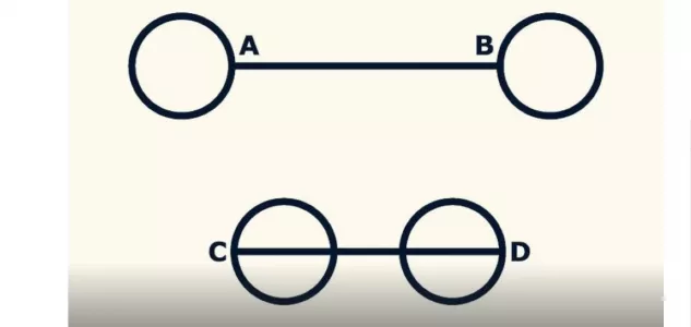 Какое расстояние больше — AB или CD? Об эту загадку сломают зубы даже гении внимательности