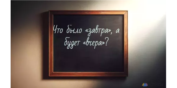 Каверзный вопрос для тех, чей IQ>120: Что было «завтра», а будет «вчера»?