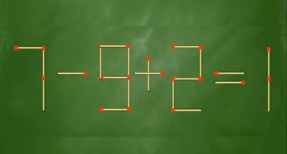 Сможете переложить спичку в «7−9+2=1», чтобы равенство стало верным? Мозги «плавятся» даже у опытных «Архимедов», будьте внимательны